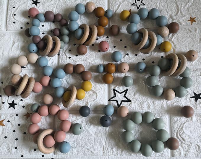 20mm Wholesale BPA حر Food Grade Baby Teether Silicon Beads