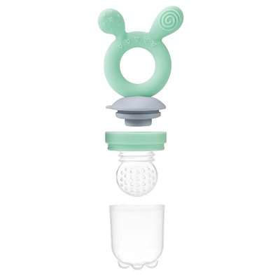 Green Baby Fresh Fruit Feeder والقضم مع حقيبة بمشبك الأكياس