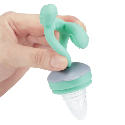 Green Baby Fresh Fruit Feeder والقضم مع حقيبة بمشبك الأكياس