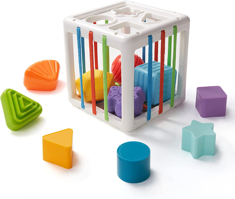 لعبة Baby Blocks الملونة ذات الكرات المنسوجة لألعاب الفرز للمهارات الحركية الدقيقة في وقت مبكر