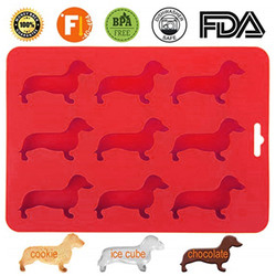 قالب ثلج من السيليكون على شكل كلب على شكل علبة مكعبات ثلج مقاس 22X16X1.5 سم FDA