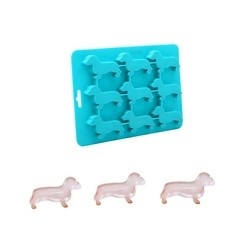 قالب ثلج من السيليكون على شكل كلب على شكل علبة مكعبات ثلج مقاس 22X16X1.5 سم FDA