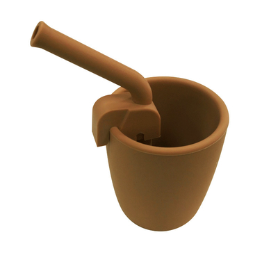 كوب بقشة سيليكون للأطفال الصغار قابل لإعادة الاستخدام خالٍ من مادة BPA وخالي من الفثالات 8 * 6.5 * 6.5 سم
