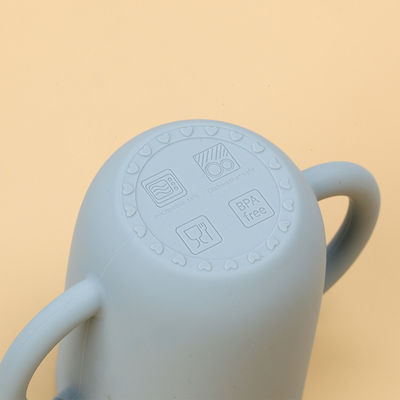 كوب مصاصة من السيليكون مقاوم للرائحة غير بلاستيكي غير قابل للكسر وخالي من BPA مع أغطية