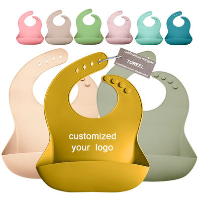 OEM مخصص طول قابل للتعديل سيليكون مريلة الطفل مع الغذاء الماسك