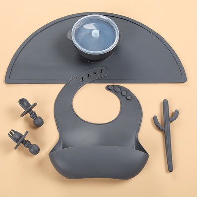 6 قطع مجموعات تغذية سيليكون مطابقة الألوان غسالة صحون آمنة لطفل صغير